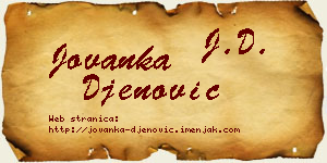 Jovanka Đenović vizit kartica